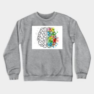 Brain Halves Math and Art Crewneck Sweatshirt